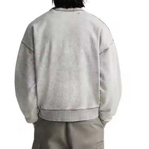 เสื้อสเวตเชิ้ตคอกลมทรงโอเวอร์ไซส์ ผ้าฝ้าย 100% น้ำหนัก 380 GSM ล้างสีแบบวินเทจ สไตล์แฟชั่นใหม่สำหรับผู้ชาย ผลิตในปากีสถาน - Product Image 4