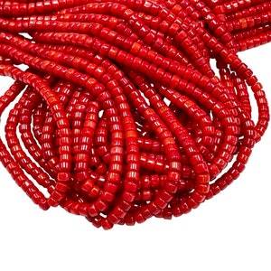 100% Genuine <b>Red</b> Coral <b>Beads</b> Necklace Disc Tire Shape <b>Beads</b> Strands High Grade Gemstone <b>Beads</b> Loose <b>Beads</b> for Jewelry Making - Product Image 2