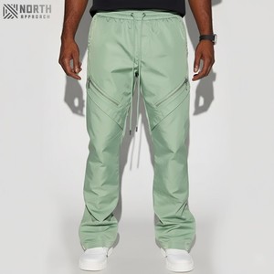 Pantalon baggy en éponge 100% coton personnalisé pantalon de survêtement léger avec broderie, lavage à l'acide pantalon de survêtement évasé pour hommes - Product Image 1