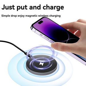 แท่น<span class=keywords><strong>ชาร์จ</strong></span><span class=keywords><strong>โทรศัพท์</strong></span>ไร้สายแม่เหล็ก 25W 12V 15V ที่ยึด<span class=keywords><strong>โทรศัพท์</strong></span> ดูดซับแรงสูง ตัวชาร์จอะลูมิเนียมสำหรับโทรศัพท์ - Product Image 4