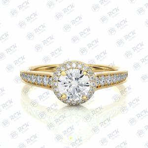 0.90 TCW Round Briliiant Cut Double Halo Moissanite <b>Ring</b> for Women/ Anniversary Gift <b>Ring</b> for Love Birthday Gift - Product Image 6