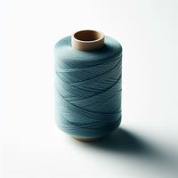 Fil à coudre teint 100 % coton de qualité supérieure, bleu, 12S/4 torsadé, fabriqué au Népal, certifié ISO, vente en gros, le meilleur de l'Himalaya BH-TH-01