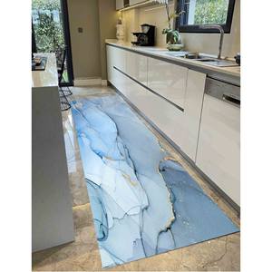 Tapis imprimé à motif abstrait scintillant, décoration moderne pour la maison, tapis fin non tissé - Product Image 5