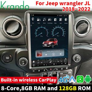 Radio de coche Tesla de 12,1 pulgadas para Jeep Wrangler JL 2018-2022 <span class=keywords><strong>Android</strong></span> Multimedia unidad principal estéreo inalámbrico CarPlay 4G <span class=keywords><strong>SIM</strong></span> - Product Image 3