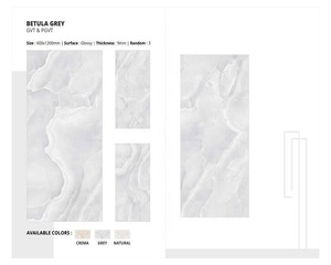 Carreaux de céramique émaillés de métro 60x120mm Rectifiés Design simple Carreaux de porcelaine polis à l'aspect marbre de Carrare - Product Image 4