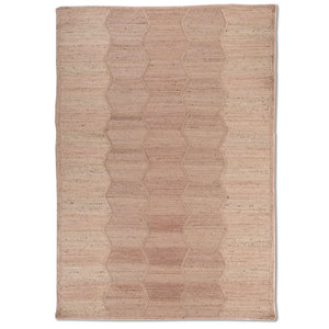 Tapis en jute et chanvre à motifs géométriques Nomadic Threads, rouge et orange, tissage plat pour usage domestique - PDJT-807 - Product Image 1