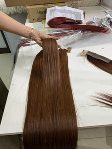 Mèches naturelles vietnamiennes 22 pouces-Ombre Orange foncé-Mèches lisses Vente en gros Havinahair - Product Image 3