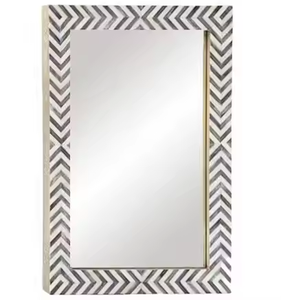 Marco de espejo hecho a mano Diseño clásico Acabado de incrustaciones de hueso de calidad Estilo moderno Tamaño personalizado para el jardín del hogar por Crescent Crafts - Product Image 4