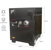 Le coffre-fort est fabriqué en acier inoxydable résistant au feu et à l'eau et est équipé d'un système de verrouillage mécanique sud-coréen.