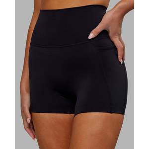 Shorts ultra taille haute à 4 poches pour femme Elixir - Noir - Product Image 3