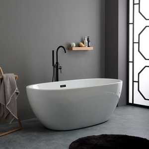 CLARISSA White Acrylic Center Room Bathtub Premium <b>Tubs</b> Product - Product Image 1
