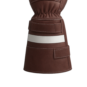 Precio de fábrica de cuero de vaca Hombres Guantes de seguridad de trabajo Precio de Venta caliente Calidad Guantes de bombero para la venta - Product Image 4