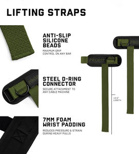 Neoprene Weightlifting <b>Straps</b> Cuffed D Ring Heavy Duty Non-Slip 7mm Thick Secure Fit Enhanced Grip <b>Gym</b> Powerlifting <b>Straps</b> - Product Image 6