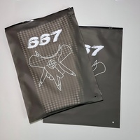 Sac Personnalisé Poly Réutilisable Refermable à Fermeture Éclair Givrée Noire pour Vêtements, Hoodie, T-Shirt, Maillot de Bain