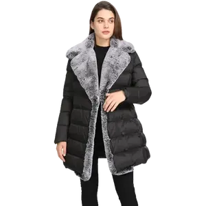 OEM 2023 New Arrival <b>Winter</b> <b>Parka</b> Bubble Fashionable Button Closure Low MOQ Outwear Coat <b>Women</b> Puffer Jacket ODM Filled Cotton - Product Image 6