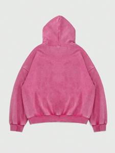 Sweat-shirt ample pour homme, coupe boxy, effet délavé, style streetwear, idéal pour un usage décontracté, mode audacieuse et impression DTG. - Product Image 4