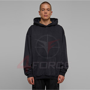 Sudadera con Capucha para Hombre, Lavado Ácido, 500GSM, Felpa de Algodón, Talla Grande, Sudadera Holgada, Fabricante de Ropa Urbana, Etiqueta Privada OEM, Personalizable - Product Image 1