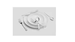 Ensemble de 5 couverts élégants plaqués argent en acier inoxydable à poignée faite à la main, ustensiles de cuisine élégants et parfaits pour les mariages et les hôtels. - Product Image 4