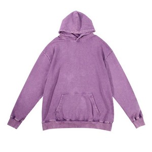 Sweat-shirts décontractés à capuche vintage délavés à l'acide avec fermeture éclair et strass lourds, impression numérique, teinture unie - Product Image 5