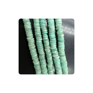 Perles Heishi à facettes du fabricant de pierres précieuses indiennes Amazonite naturelle 8-10mm couleur rose 14 pouces brin pour la fabrication de bijoux - Product Image 4