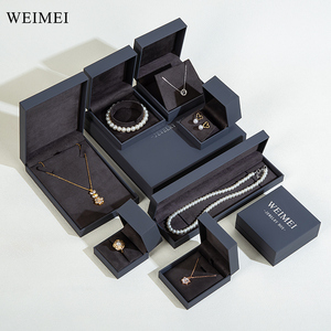 Weimei Luxe Kunstleer Papier Multi-Color Sieraden Doos Voor Ring Ketting Armband Custom Sieraden Dozen Met Logo Verpakking - Product Image 4