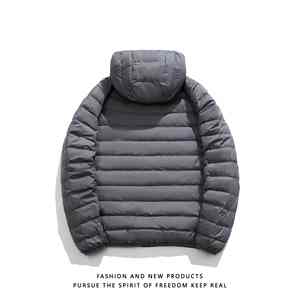 Chaqueta larga acolchada de algodón para hombre, cuello levantado con capucha, logotipo frontal, impermeable, a prueba de viento, informal, de invierno - Product Image 5