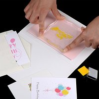 4 blocs de tampons avec grille et poignée, ensemble de blocs d'estampage en acrylique transparent Outils d'estampage essentiels pour l'artisanat du scrapbooking