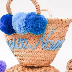 Bolsa de Paja Personalizada Hecha a Mano para Bodas, Bolsa para Despedida de Soltera, Cesta Tejida Personalizada - Product Image 1