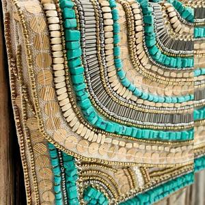 Fashion Handmade Flower Beaded Purse Floral Beaded <b>Clutch</b> <b>White</b> Beaded <b>Bag</b> Summer Crossbody <b>Bag</b> - Product Image 4