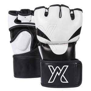 Guantes Profesionales de MMA para Entrenamiento de Combate - Material de Cuero, Diseño de Medio Dedo/Sin Dedos, Absorción de Humedad, Construcción Duradera - Product Image 1