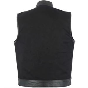 Women Fashion Outwear <b>Black</b> Genuine Leather <b>Vest</b> / Latest Sleeveless Design Padded Genuine Leather <b>Vests</b> for <b>man</b> - Product Image 3