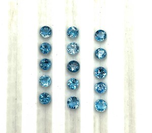 3mm High Quality Swiss Blue Topaz Round Cut <strong>Beads</strong> Natural Topaz Faceted Loose Gemstone for Jewelry Making By Indian Manufacturer - Product Image 6