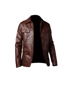 2025 Leather <b>Jacket</b> for Men Motorcycle Fashion Trend <b>Slim</b> <b>Fit</b> Custom Leather <b>Jacket</b> Oversize Stand Neck Men's Leather <b>Jacket</b> - Product Image 5