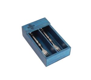 Wooden 2-Shelves Cutlery Organizer Box For Kitchen Tabletop Restaurant in Best Price - Product Image 1