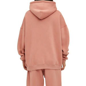 Sweat à capuche surdimensionné pour femme en coton 100% lourd, pull personnalisé avec épaules tombantes, design doublé, longueur longue, col à capuche - Product Image 6