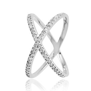 925 plata esterlina moda pequeña eternidad banda circón cuerda trenzada con piedra CZ blanca anillo de joyería de boda Simple para mujer - Product Image 2