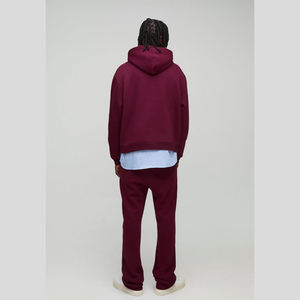 Venta al por mayor de alta calidad de lujo 420gsm polar 100% algodón sudaderas con capucha de gran tamaño personalizado hombro caído sudadera bordada - Product Image 2