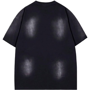 Nueva camiseta personalizada 100% Jersey de algodón, ropa de calle, Camiseta con estampado de pantalla, camiseta gráfica cuadrada de lavado ácido de peso pesado para hombres - Product Image 2
