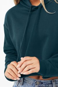 Hot Design Casual Rhinestones Embroidered RAW Hem Cropped Hoodie Sportswear Hoodie for Women <b>Pullover</b> <b>Jumper</b> Sweatshirts Hoodies - Product Image 5