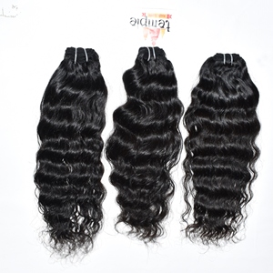 Vente en gros d'extensions de cheveux humains bruts pour femmes indiennes noires 100% naturelles cuticules alignées vagues profondes cheveux traités chimiquement - Product Image 4