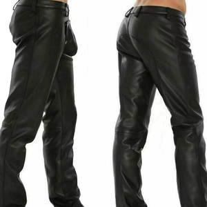 กางเกงหนังผู้ชายน้ำหนักเบาซักได้คุณภาพระดับพรีเมียม - Product Image 5