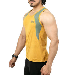 Débardeur d'entraînement sans manches à séchage rapide pour hommes, meilleur style de compression de matériau imprimé pour la musculation, vente en gros - Product Image 4
