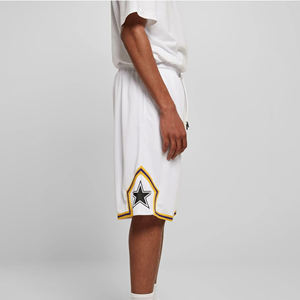 Pantalones cortos de malla de verano con estampado sublimado de bosque transpirable de alta calidad, pantalones cortos con cordón de cintura elástica informales de poliéster personalizados para playa - Product Image 6