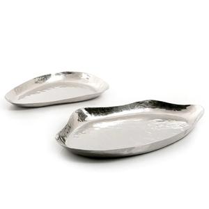 Bandeja de aluminio para frutas de forma curva, bandeja de aperitivos y comida de Metal chapada en oro para decoración del hogar y la cocina - Product Image 4