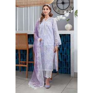 Embroidered Printed Lawn Women's <b>Suit</b> Set UF-4073 - Product Image 1