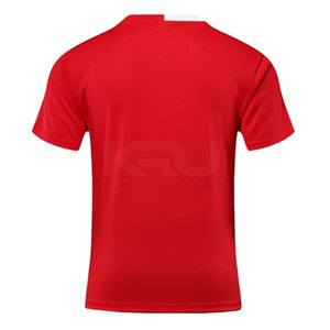 Uniforme Deportivo Personalizado para Equipo, Camiseta de Fútbol Transpirable de Secado Rápido, Camiseta de Entrenamiento Profesional para Hombre, Manga Corta, Cuello en V, Malla 100% Poliéster - Product Image 2