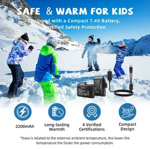 Kids Electric Heated <strong>Gloves</strong> Rechargeable Battery Thermal Winter Outdoor Ski Warm <strong>Waterproof</strong> <strong>Children</strong> - Product Image 3