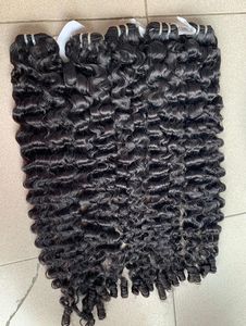 Venta al por mayor 100% extensiones de cabello natural vietnamita doble dibujado cruda birmana trama rizada cabello humano crudo de Vietnam - Product Image 2