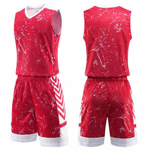 Ensemble de maillots de basket-ball réversibles personnalisés 100% polyester Nouveau design Plus Size Techniques imprimées Grande valeur! - Product Image 4