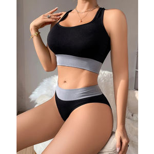 Vêtements de sport de qualité supérieure femmes taille haute Fitness entraînement vêtements d'entraînement respirant sport soutien-gorge et culotte ensemble - Product Image 2